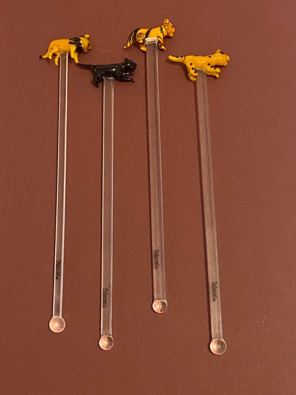 Rare Dubonnet Wild Cat Cocktail Stirrers-Set of 4